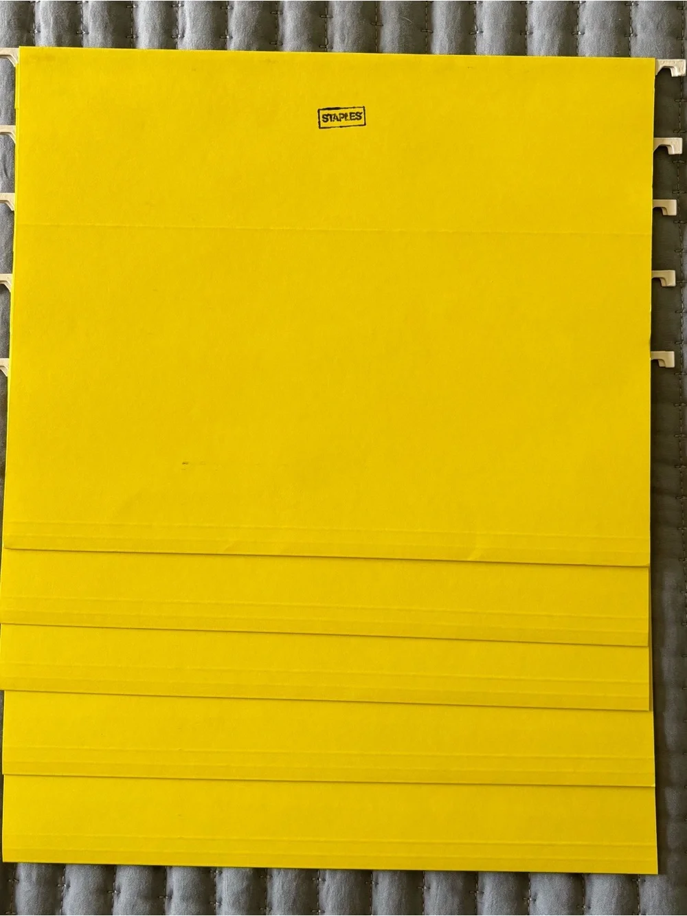 Staples Hanging File Folders - Letter Size - Assorted Colors - Qty. 22 - nice!